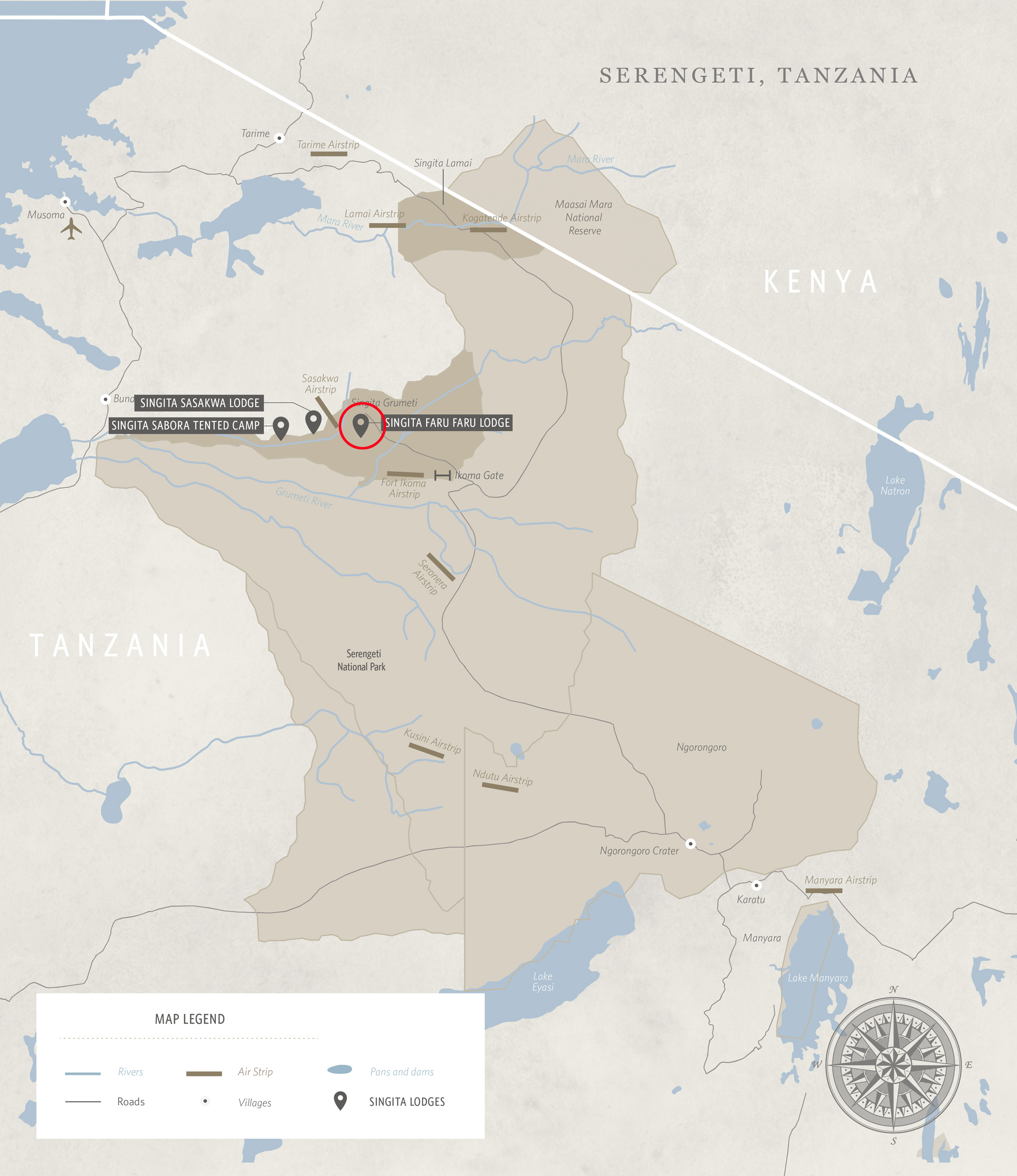 accommodation rates for 2025 for Singita Faru Faru lodge Serengeti